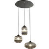 PENDELLEUCHTE Nordal 50/200 cm   - Schwarz/Grau, Design, Glas/Metall (50/200cm) - Fabas Luce