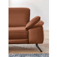 ECKSOFA in Echtleder Cognac  - Cognac/Schwarz, Design, Leder/Metall (193/328cm) - Dieter Knoll