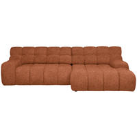 ECKSOFA in Webstoff Rostfarben  297/180 cm  - Rostfarben/Schwarz, MODERN, Kunststoff/Textil (297/180cm) - Welnova
