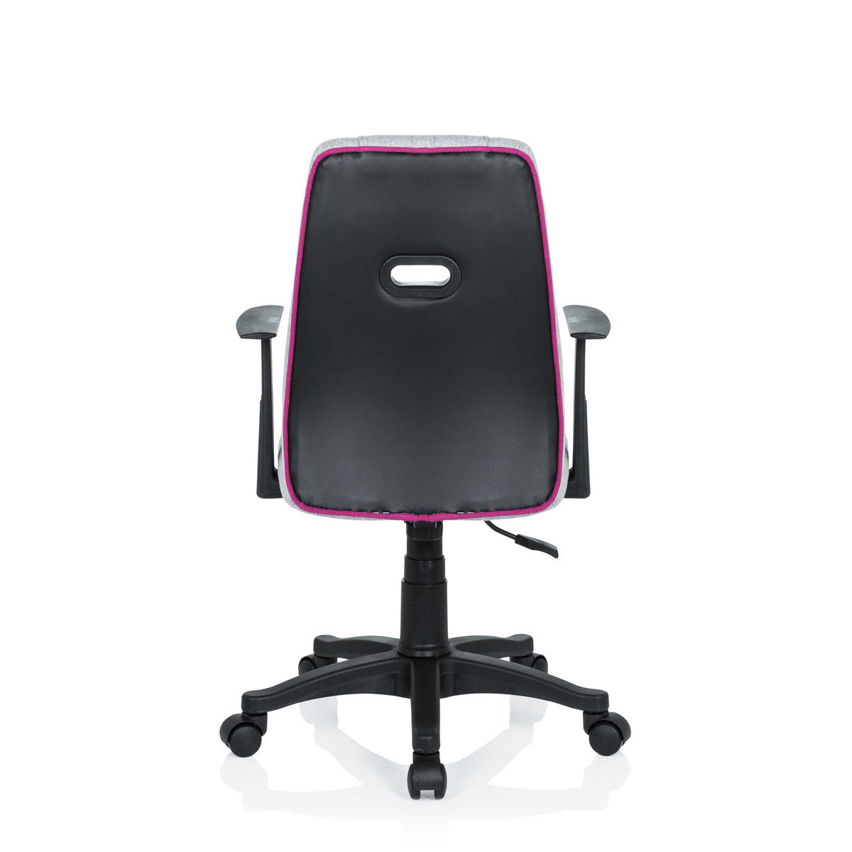 OTOČNÁ ŽIDLE PRO MLÁDEŽ, šedá, pink - šedá/pink, Basics, plast (55/95-105/45cm) - MID.YOU