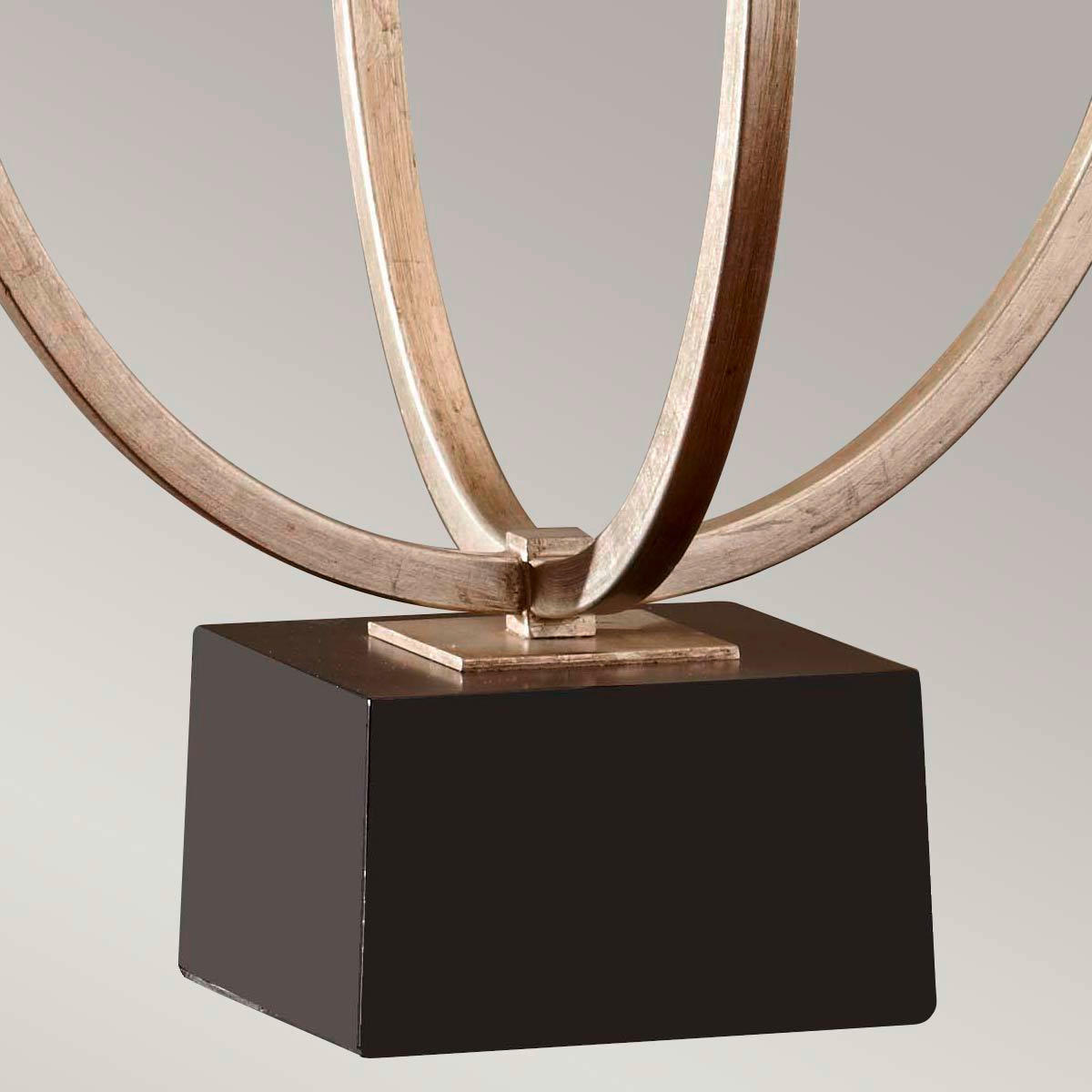 TISCHLEUCHTE - Silberfarben/Grau, Design, Textil/Metall (43.2/78.1cm) - Elstead Lighting