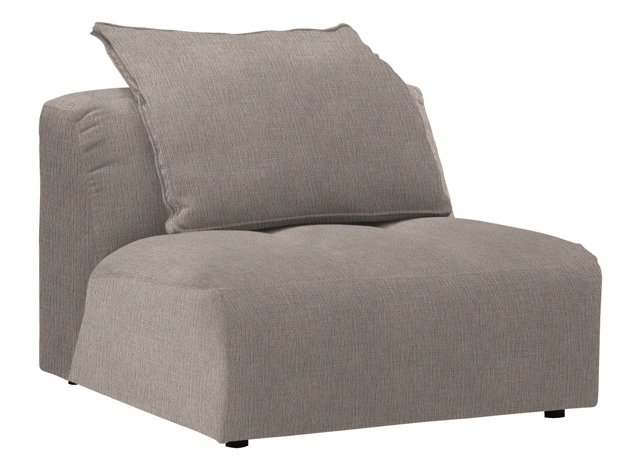 SESSEL in Chenille Hellgrau  - Hellgrau/Schwarz, MODERN, Kunststoff/Textil (98/77/108cm) - Stylife