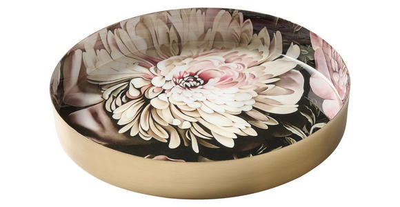 KERZENTELLER - Goldfarben/Schwarz, Trend, Metall (15,5/2cm) - Ambia Home