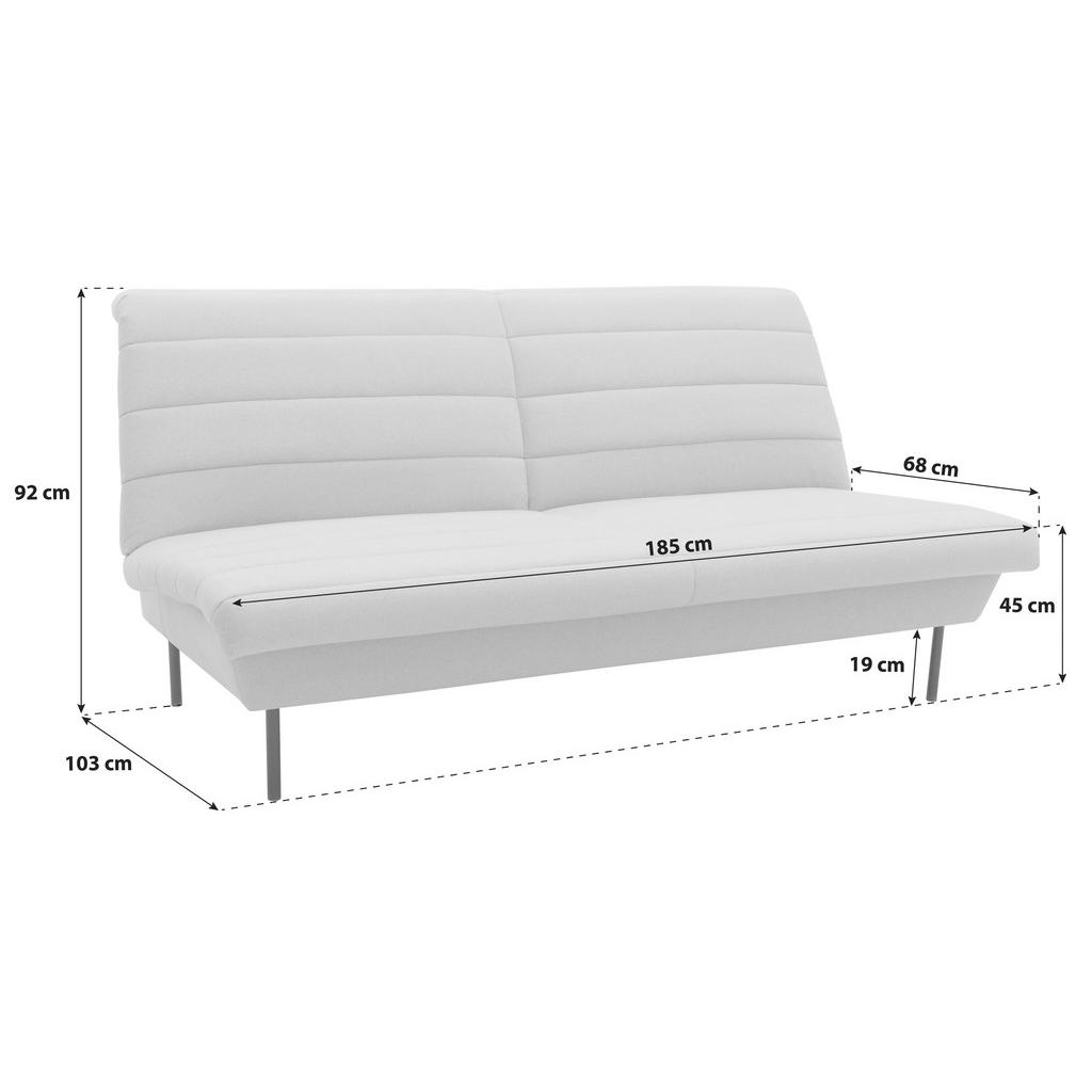 Thumbnail - Looks by W.Joop 2-Sitzer-Sofa Looks IX, Graubraun, Textil, Uni, 185x92x103 cm, Made in EU, FSC Mix, Stoffauswahl, Rücken...