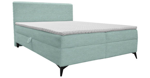 BOXBETT 180/200 cm  in Mintgrün  - Schwarz/Mintgrün, Design, Holz/Holzwerkstoff (180/200cm) - Xora