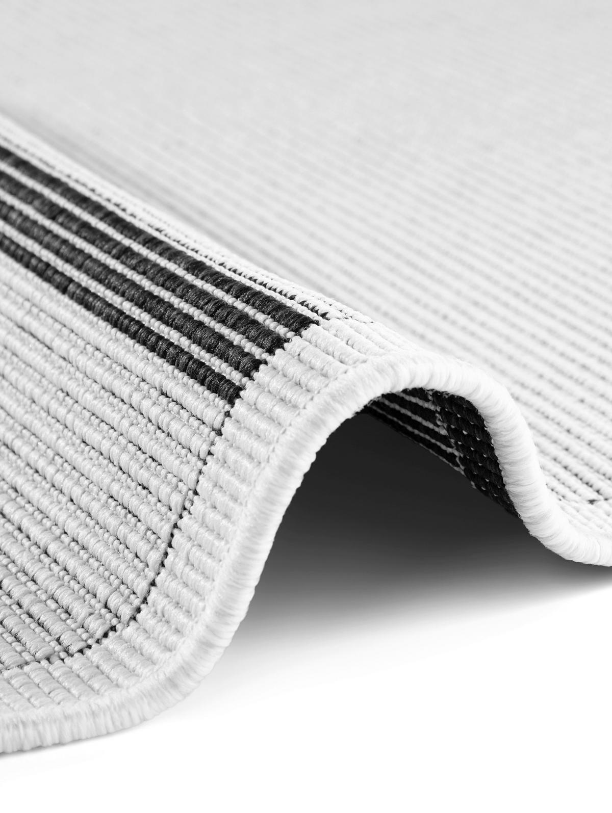 LÄUFER 80/250 cm Duet  - Schwarz/Weiß, Design, Kunststoff (80/250cm)