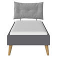 BETT 90/200 cm  in Grau  - Wildeiche/Grau, Design, Holz/Holzwerkstoff (90/200cm) - Carryhome