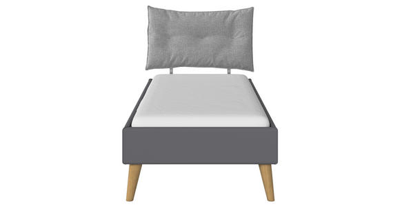 BETT 90/200 cm  in Grau  - Wildeiche/Grau, Design, Holz/Holzwerkstoff (90/200cm) - Carryhome