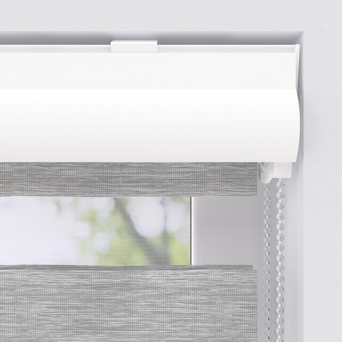 DOPPELROLLO 150/175 cm  - Hellgrau, KONVENTIONELL, Kunststoff (150/175cm)