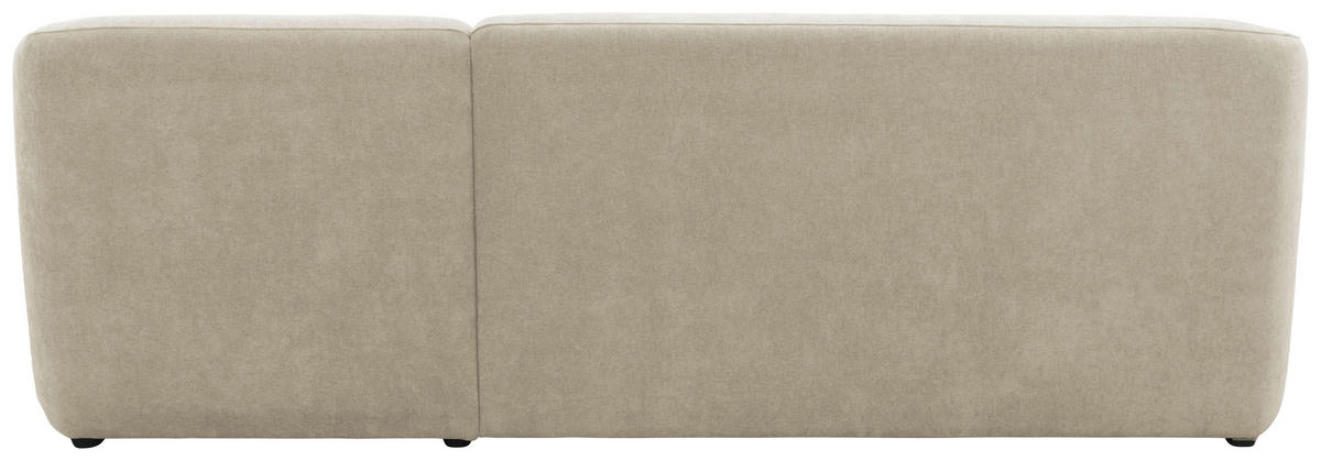 ECKSCHLAFSOFA  100 033 Creme Webstoff  - Taupe/Creme, MODERN, Kunststoff/Textil (230/148-204cm) - Livetastic