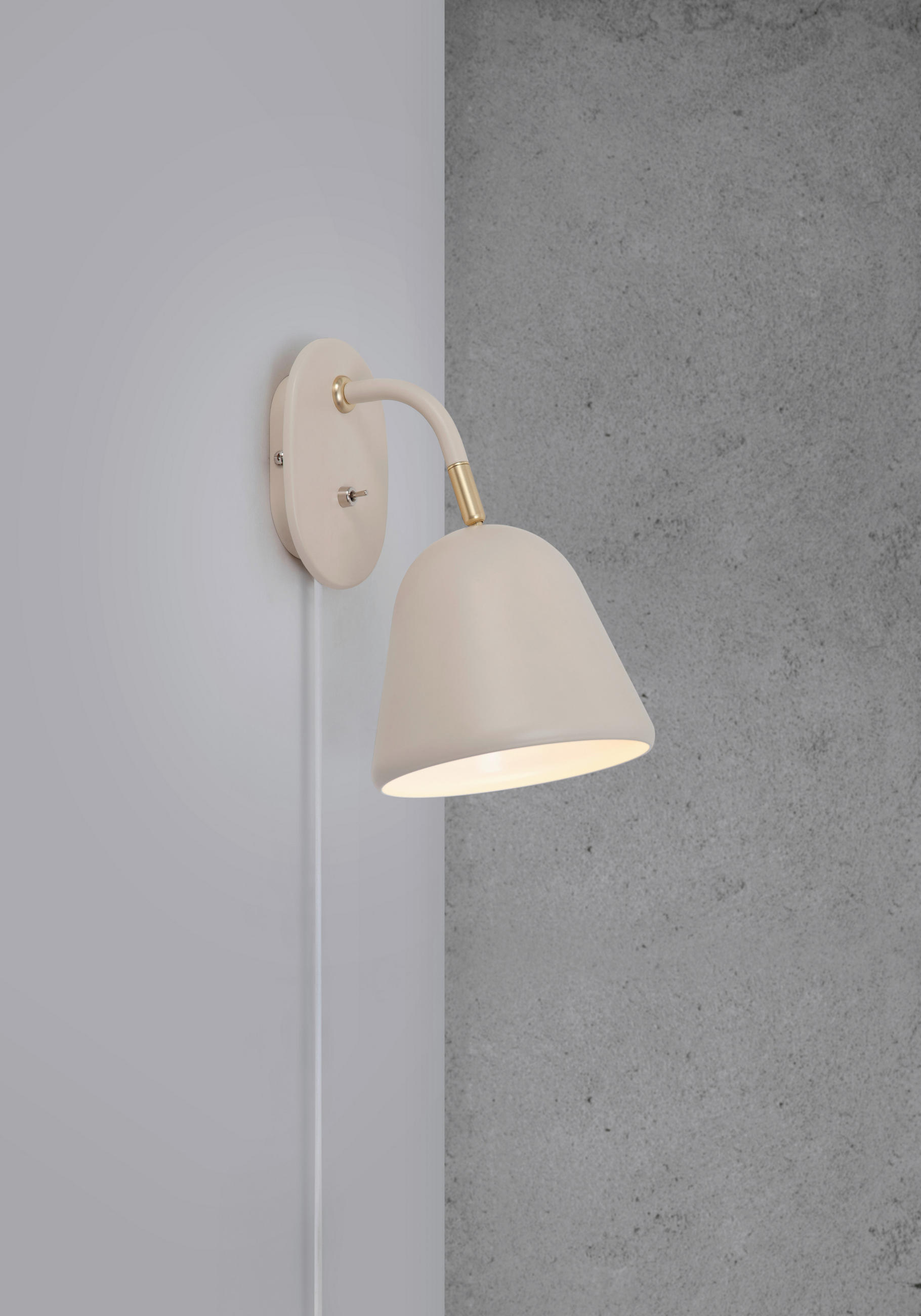 WANDLEUCHTE 15,3/26,4/21,2 cm   - Beige, Trend, Metall (15,3/26,4/21,2cm) - Nordlux