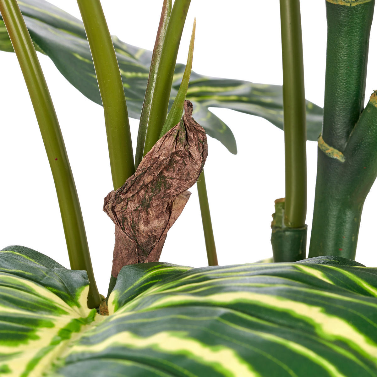 KUNSTPFLANZE Philodendron 120 cm  - Creme/Grün, Basics, Kunststoff (120cm)