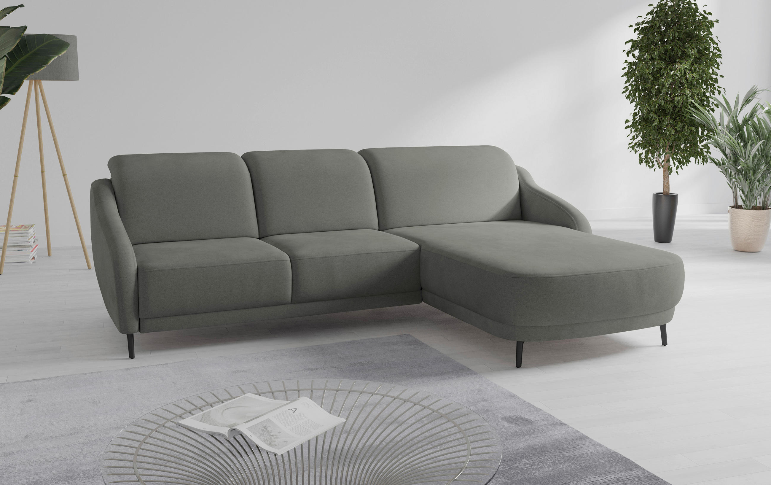 Sit & More ROHOVÁ SEDAČKA, textil, jílová barva