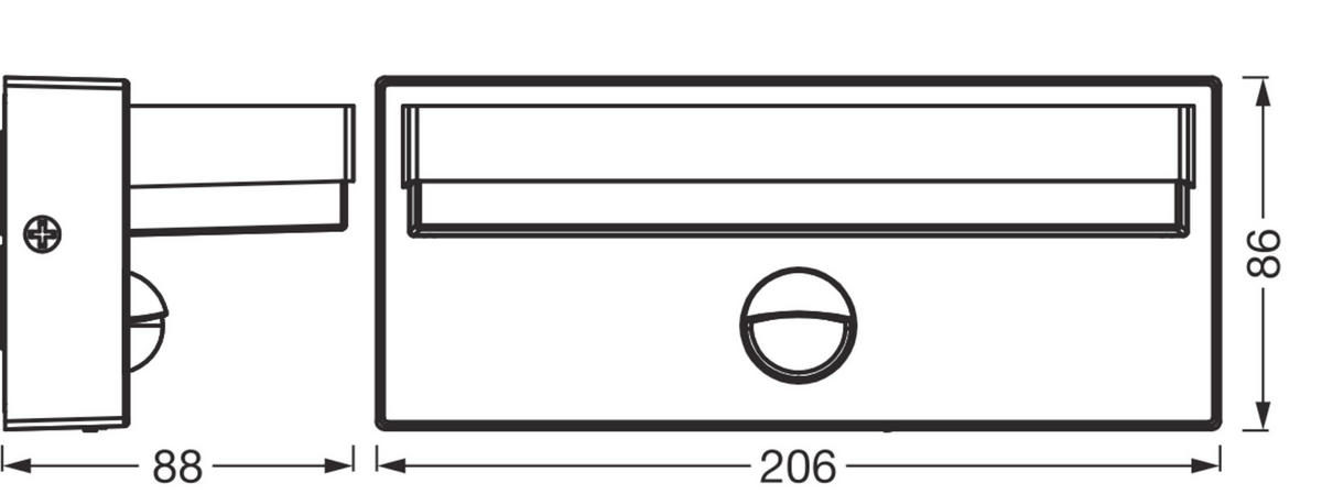LED-AUßENLEUCHTE 20,6/8,8/8,6 cm   - Dunkelgrau, Basics, Kunststoff/Metall (20,6/8,8/8,6cm) - Osram