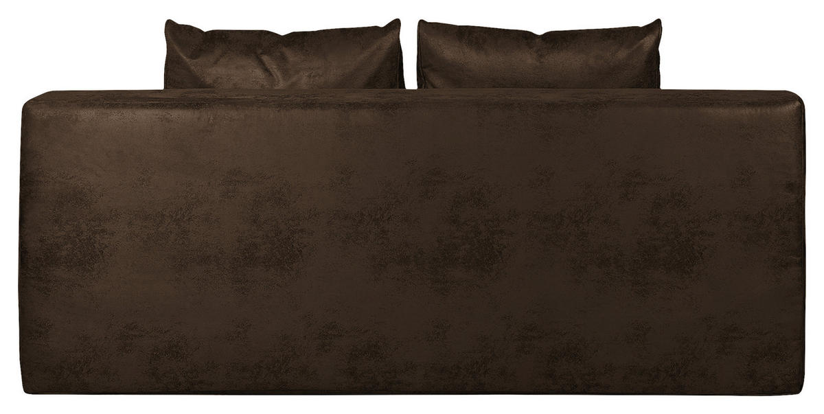 ROZKLADACIA POHOVKA, textil, tmavohnedá - tmavohnedá, Design, drevo/textil (202/85/110cm) - MID.YOU