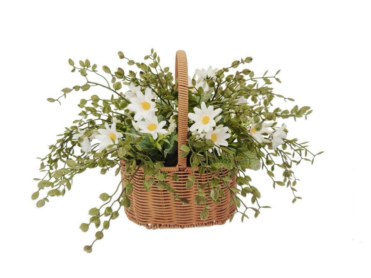 Buchet Din Flori Uscate - alb/verde, Lifestyle, plastic/metal (28cm)