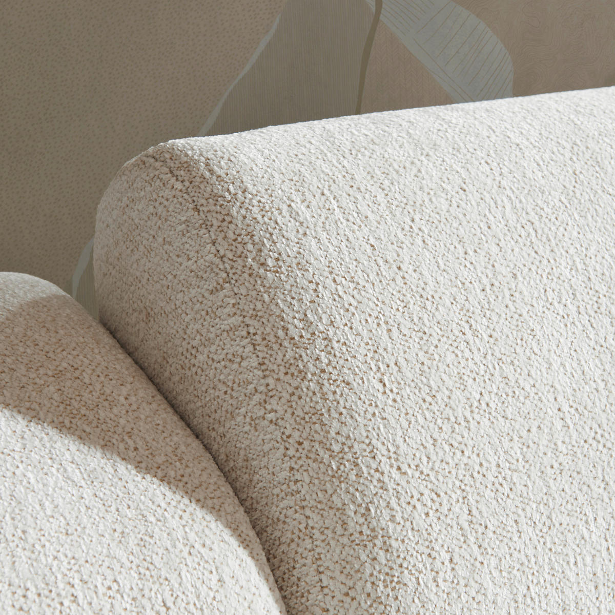 ECKSOFA in Velours Weiss  - Weiss, Natur, Holz/Textil (150/329cm) - Lomoco