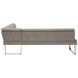 ECKBANK 253/174 cm in Chromfarben, Ecru - Chromfarben/Ecru, Design, Textil/Metall (253/174cm) - Novel