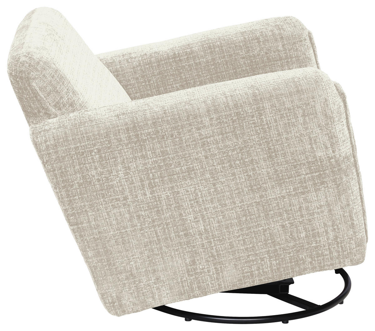 SESSEL in Chenille Beige  - Beige/Schwarz, Basics, Textil/Metall (76/78/81cm) - Livetastic