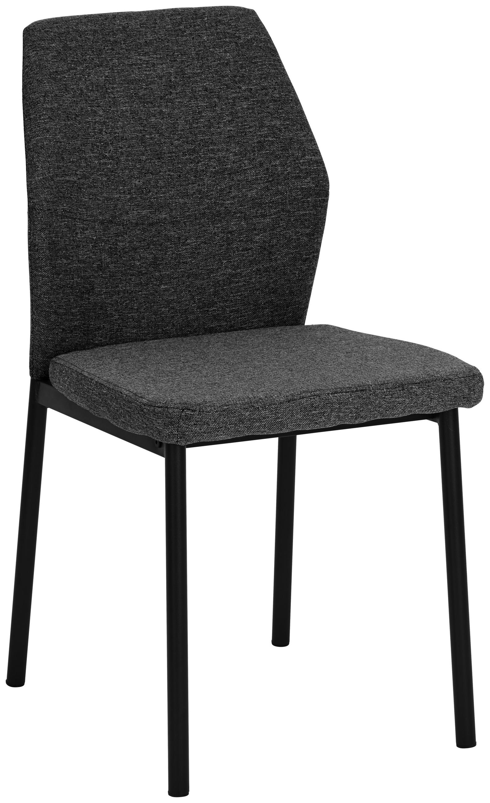 STUHL  in Stahl Webstoff Metall, Textil  - Anthrazit/Schwarz, MODERN, Textil/Metall (46/86/53cm) - MID.YOU