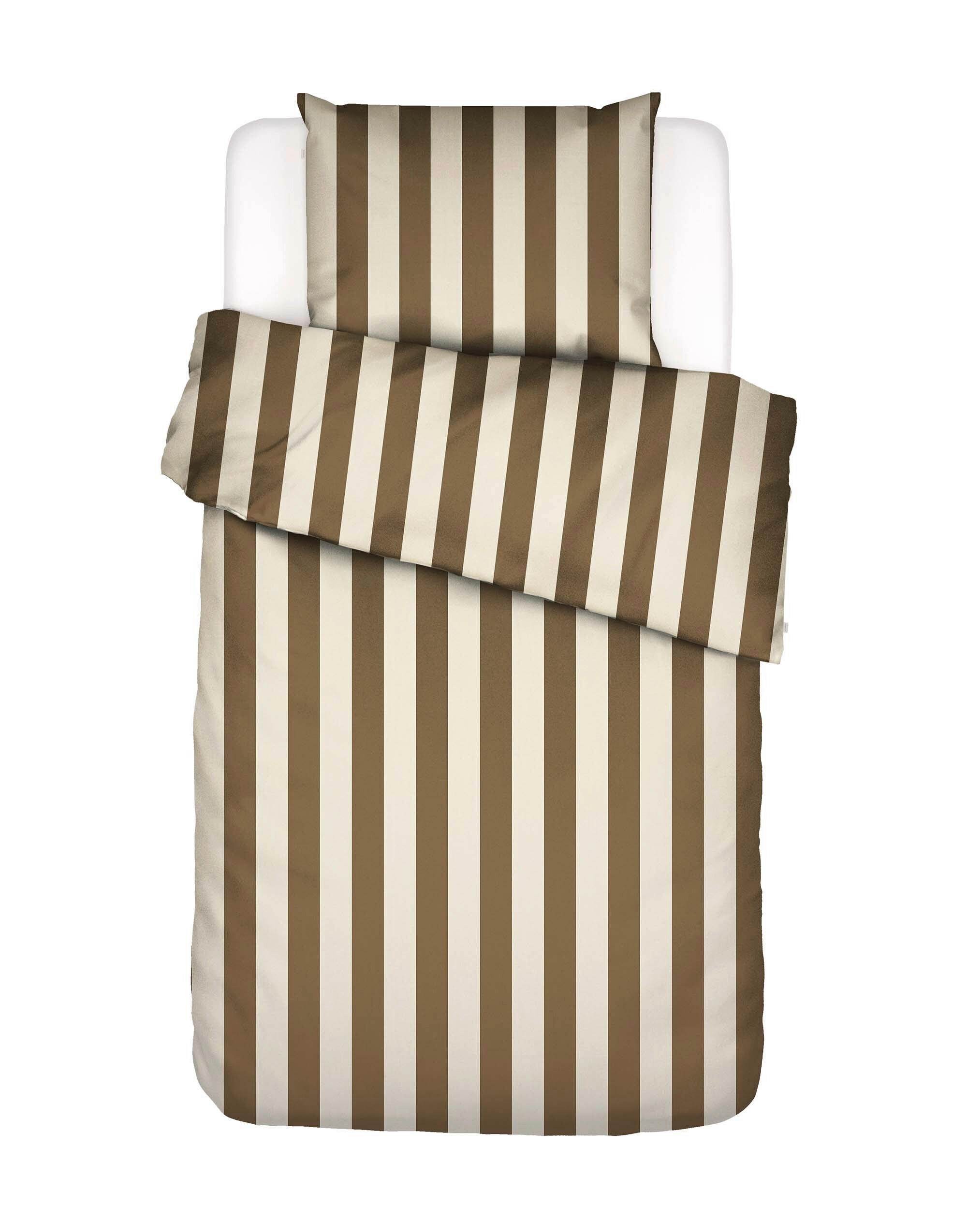 BETTWÄSCHE 2-teilig Minte Satin 135/200 cm  - Hellbraun/Creme, KONVENTIONELL, Textil (135/200cm) - Essenza
