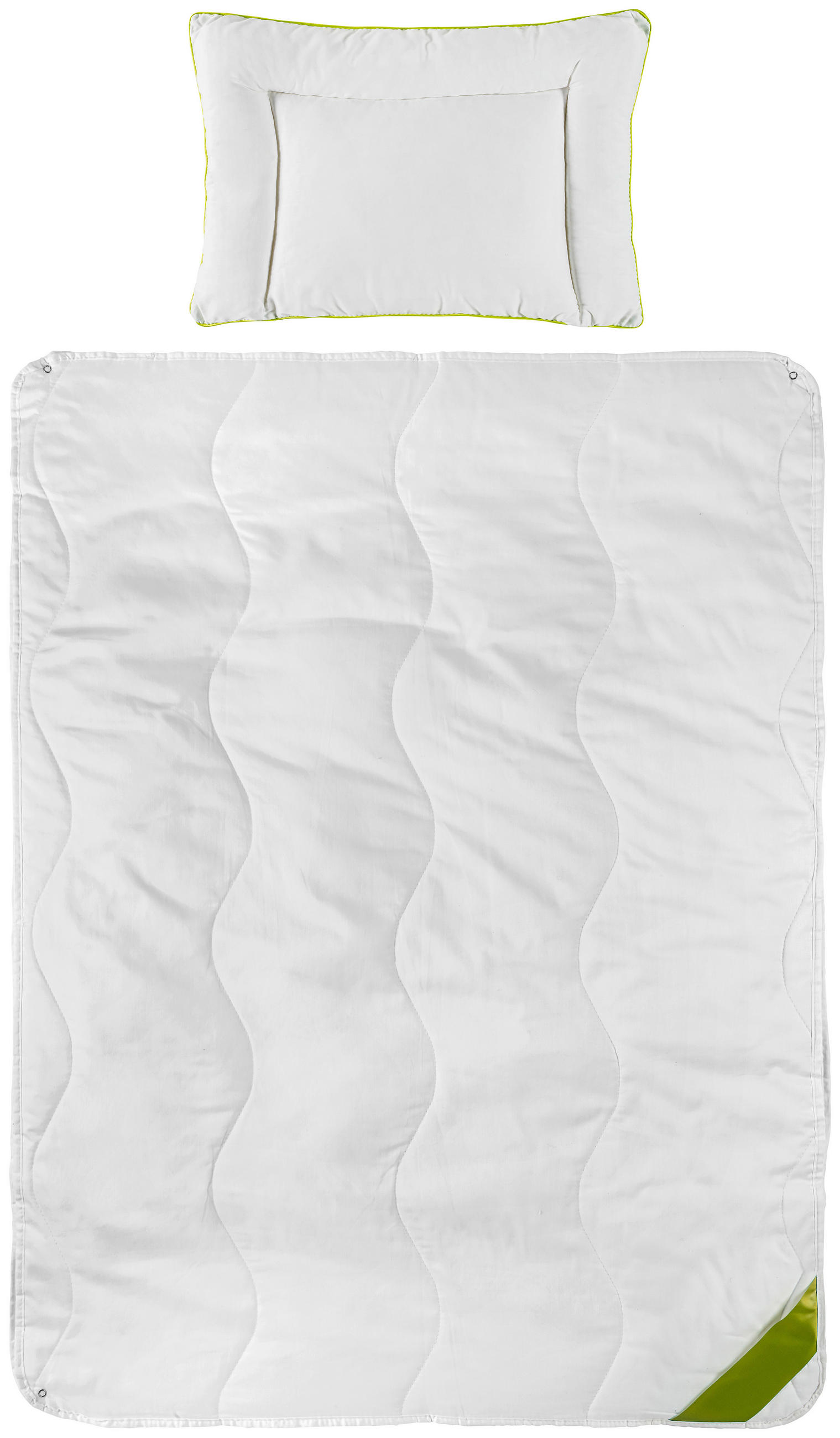 DĚTSKÁ PŘIKRÝVKA S POLŠTÁŘEM, 100/135 cm - bílá, Basics, textil (100/135cm) - Patinio