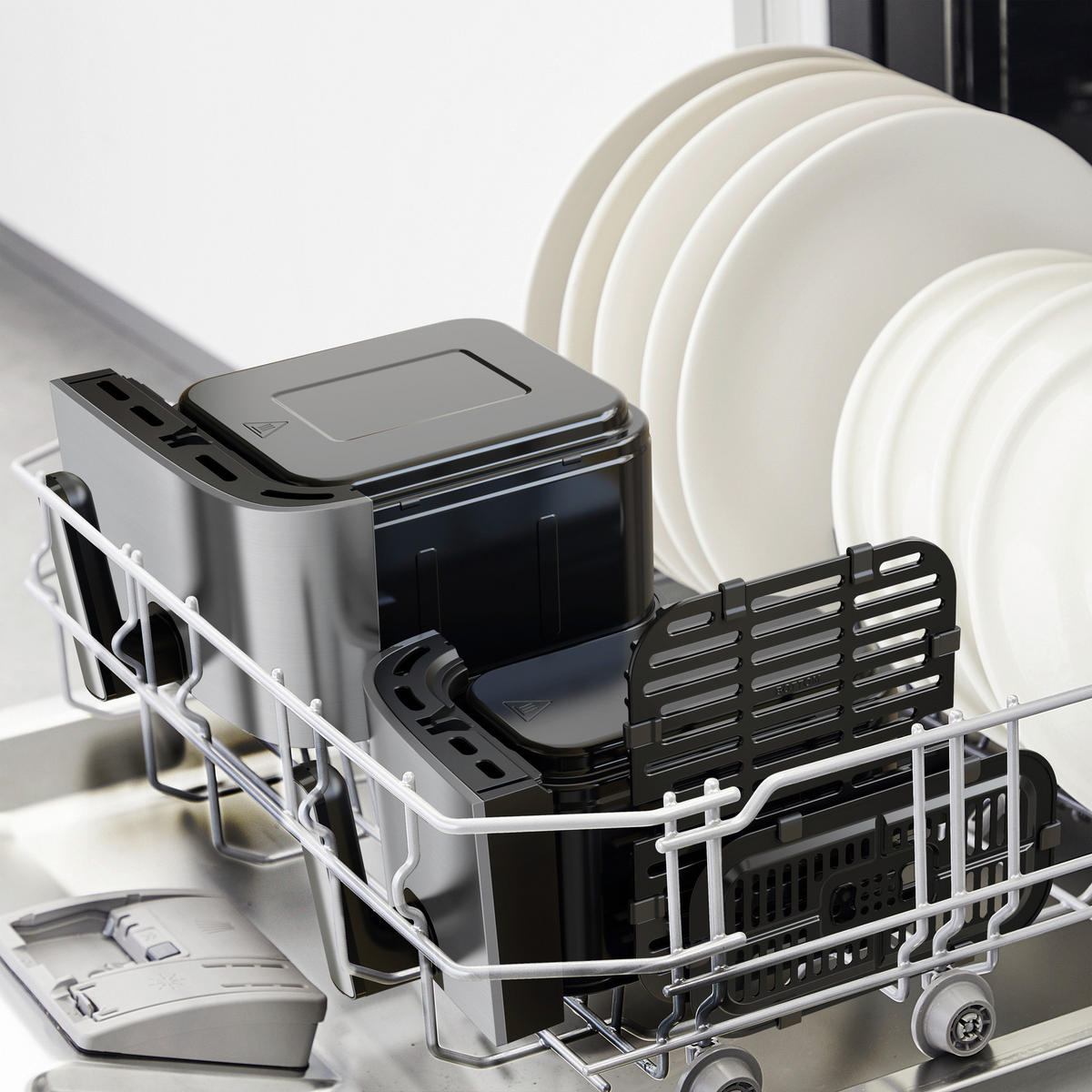 HEIßLUFTFRITTEUSE 8,3 l  - Edelstahlfarben, LIFESTYLE, Metall (41,8/40,2/30,5cm) - Tefal