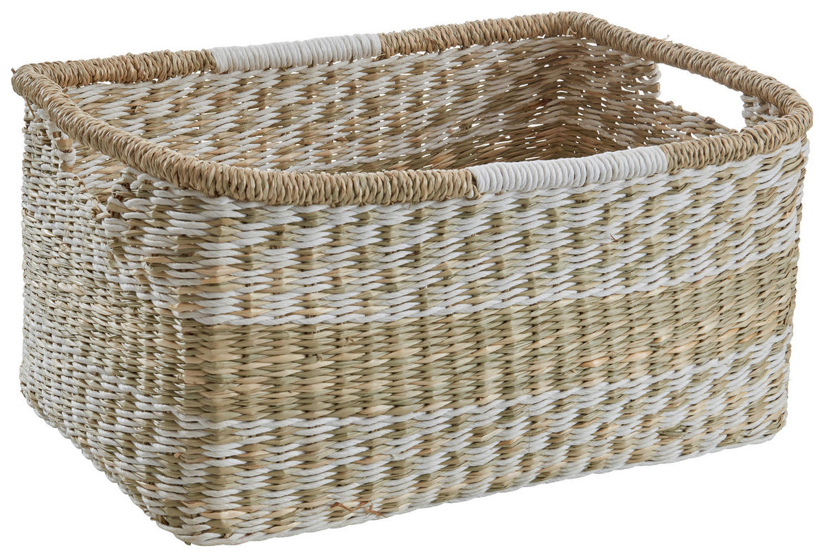 POLCKOSÁR 35/25/17 cm  - natúr színű/fehér, Lifestyle, természetes anyagok/papír (35/25/17cm) - Landscape