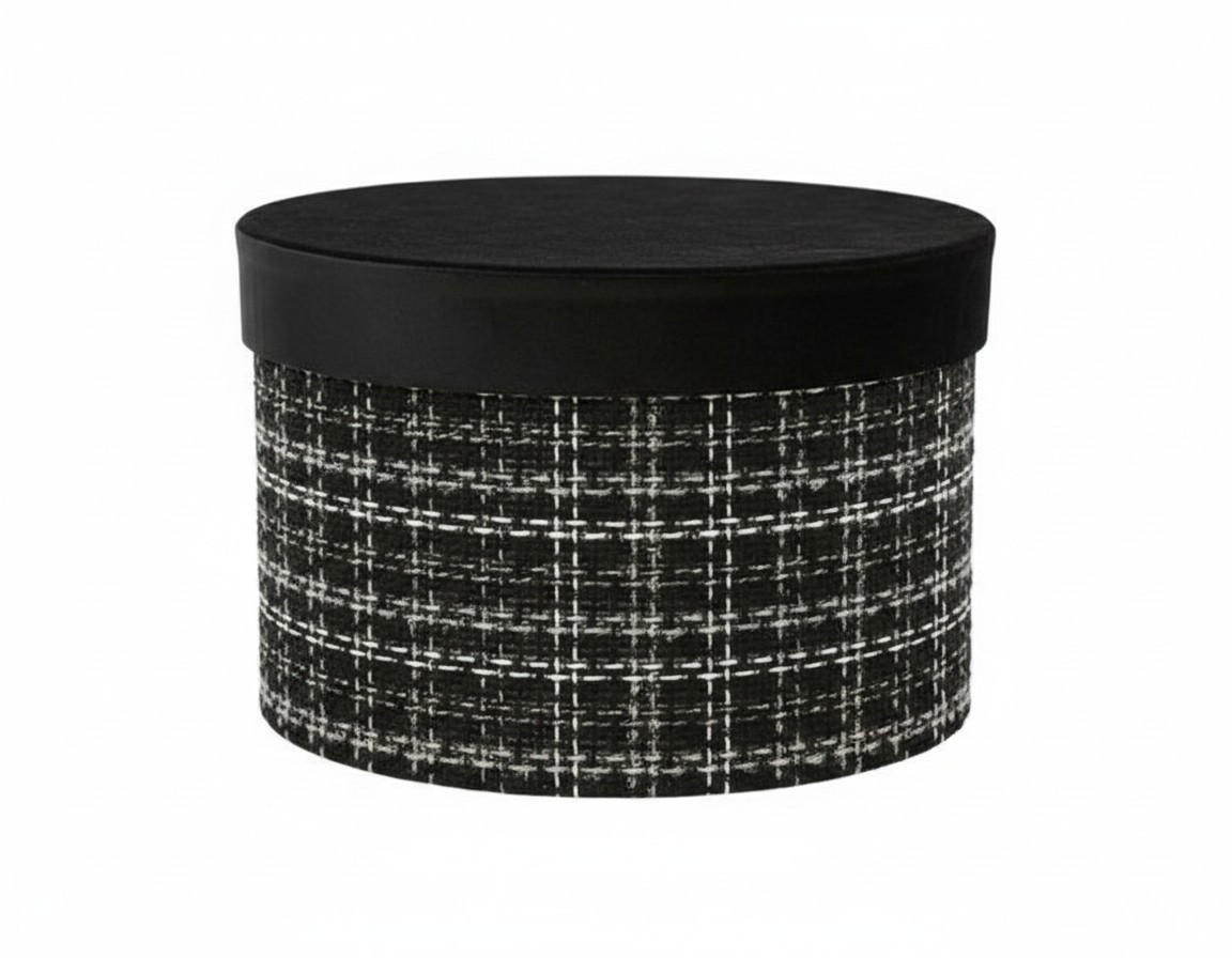 AUFBEWAHRUNGSBOX  - Schwarz/Weiß, Basics, Naturmaterialien (26/17cm)