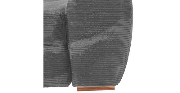 ECKSOFA in Cord Dunkelgrau - Eichefarben/Dunkelgrau, KONVENTIONELL, Holz/Textil (276/177cm) - Carryhome