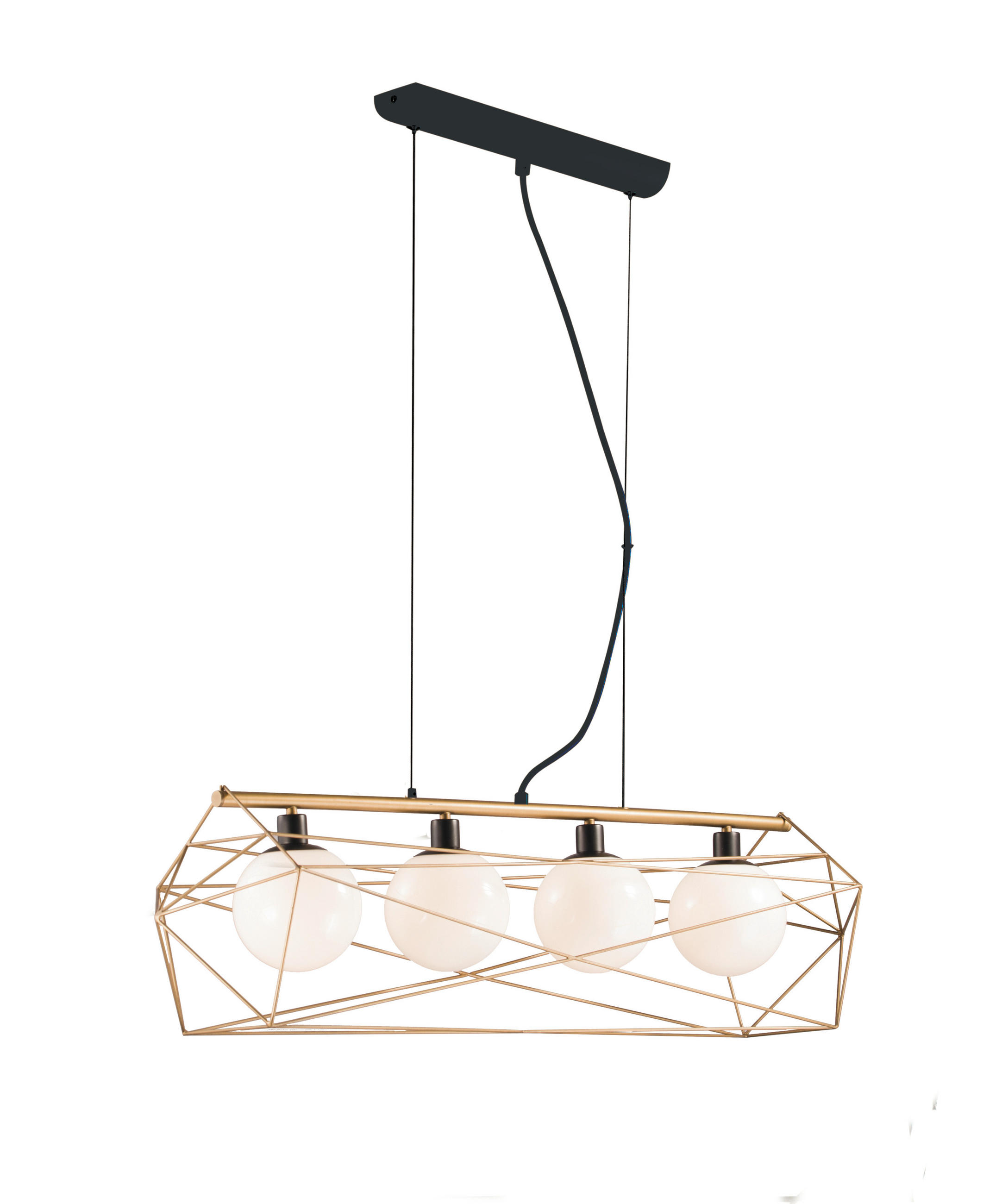 HÄNGELEUCHTE 106/29,5/150 cm  - Goldfarben/Schwarz, Basics, Metall (106/29,5/150cm)