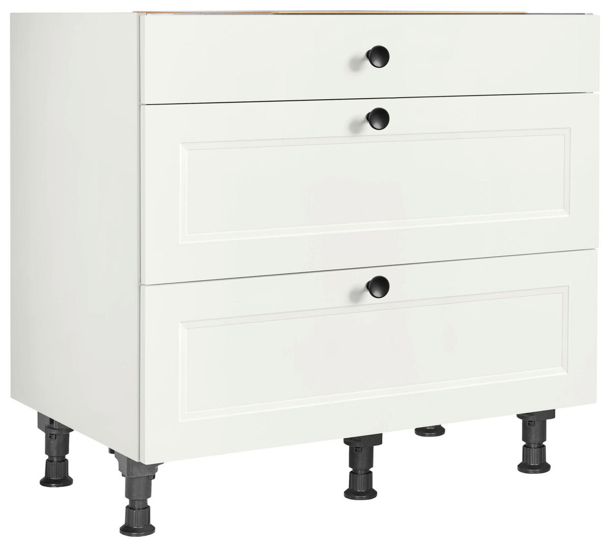 KOCHFELDUMBAUSCHRANK 90/87/56 cm  in Weiß  - Schwarz/Weiß, MODERN, Holzwerkstoff/Metall (90/87/56cm) - Nobilia