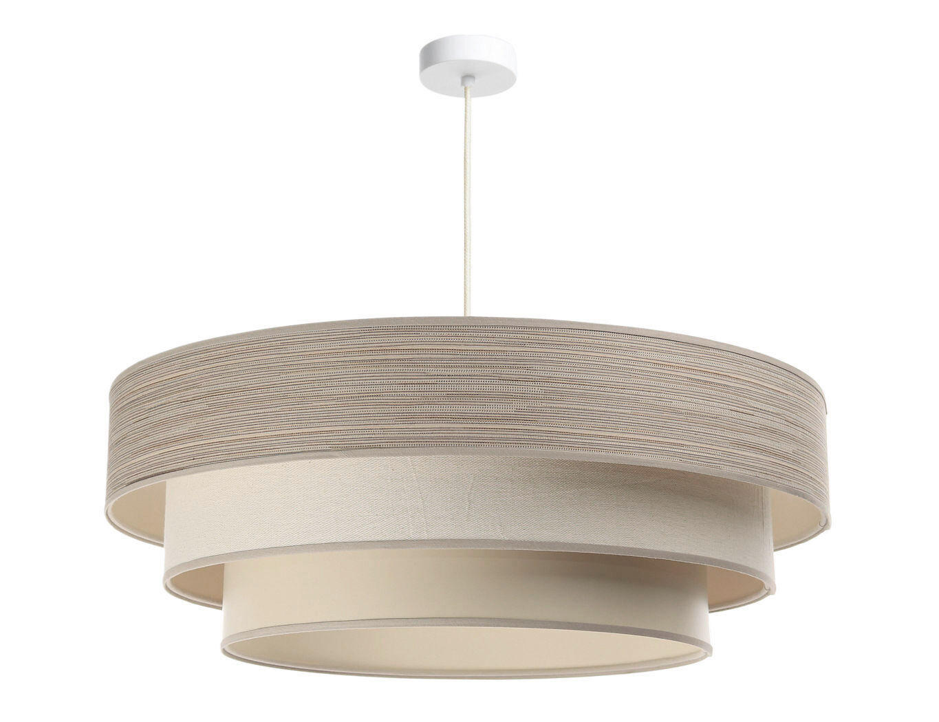 HÄNGELEUCHTE Boho Elegant 60/89 cm   - Beige/Karamell, Design, Kunststoff/Textil (60/89cm)