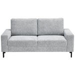 2-SITZER-SOFA  in Flachgewebe Hellgrau  - Hellgrau/Schwarz, Design, Textil/Metall (178/86/97cm) - Hom`in