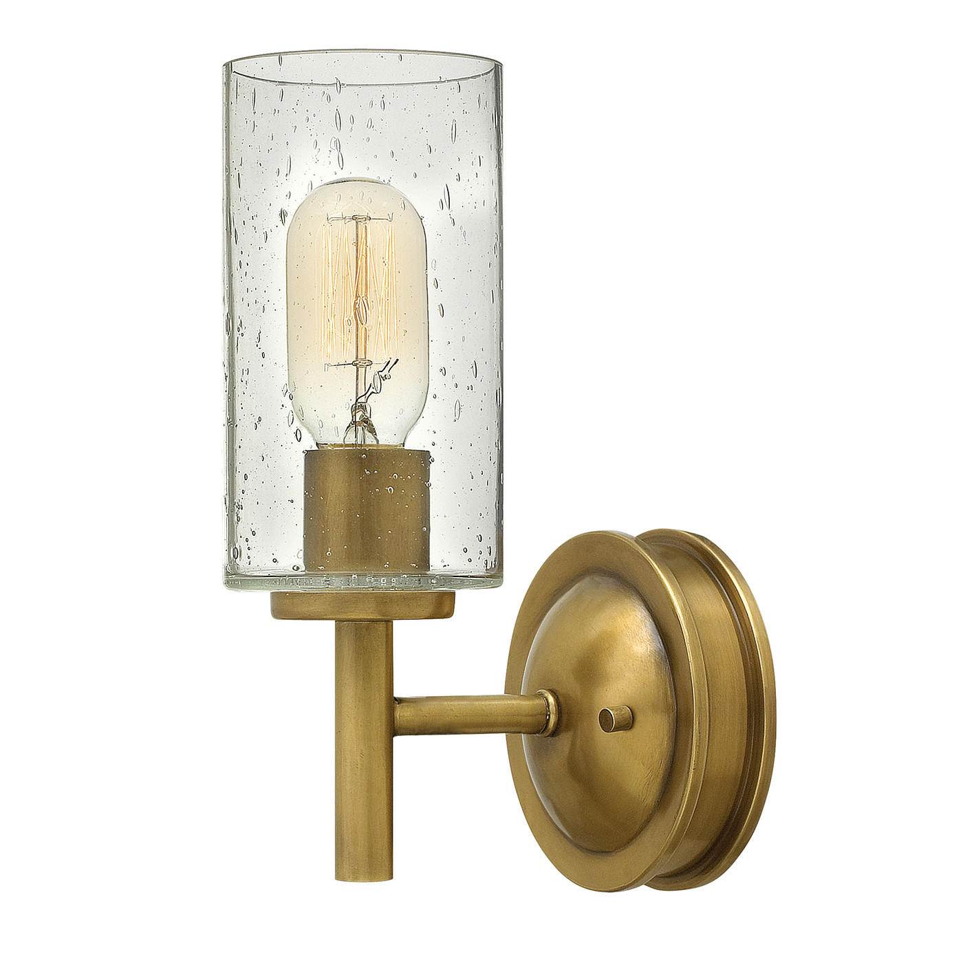 WANDLEUCHTE 12.7/26.2/14.8 cm   - Messingfarben, Design, Glas/Metall (12.7/26.2/14.8cm) - Elstead Lighting