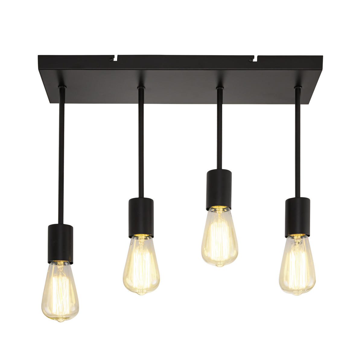 DECKENLEUCHTE    45/15/34 cm  - Schwarz, Basics, Metall (45/15/34cm) - Globo