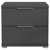 NACHTSCHRANK 46/43/42 cm, Graphitfarben,  - Alufarben/Graphitfarben, KONVENTIONELL, Holzwerkstoff/Kunststoff (46/43/42cm) - Boxxx