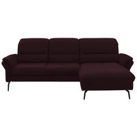 ECKSOFA in Flachgewebe Mokka  260/181 cm  - Schwarz/Mokka, KONVENTIONELL, Textil/Metall (260/181cm) - Beldomo Speed