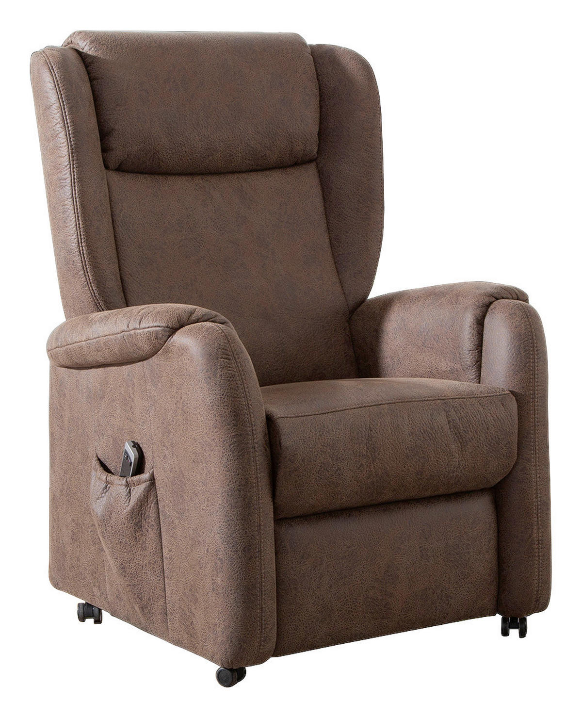 FERNSEHSESSEL in Mikrofaser Braun  - Schwarz/Braun, KONVENTIONELL, Textil (85/117/84cm) - Cantus