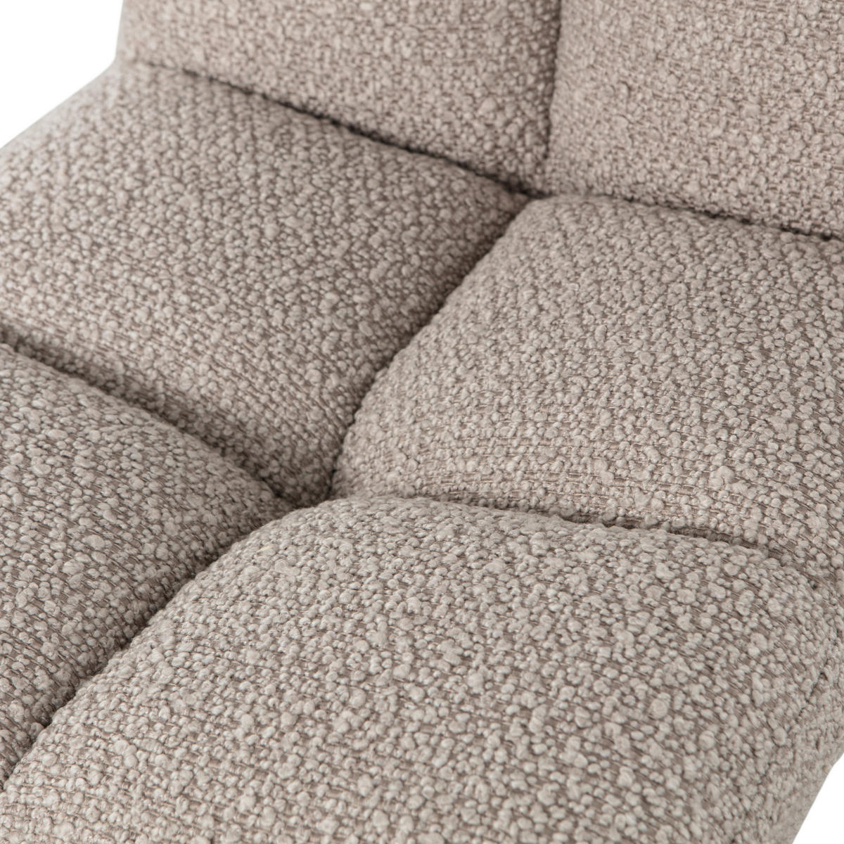 STUHL  in Bouclé Textil  - Sandfarben/Schwarz, Design, Textil/Metall (48/80/45cm) - Livetastic