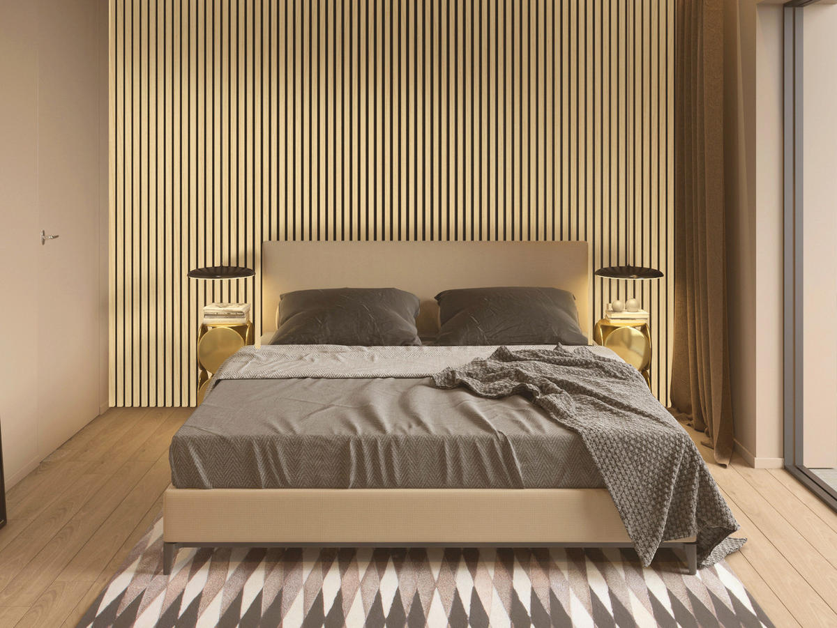 AKUSTIKPANEEL Esche furniert 57.25/1.9/240 cm  - Eschefarben, KONVENTIONELL, Holzwerkstoff/Textil (57.25/1.9/240cm)