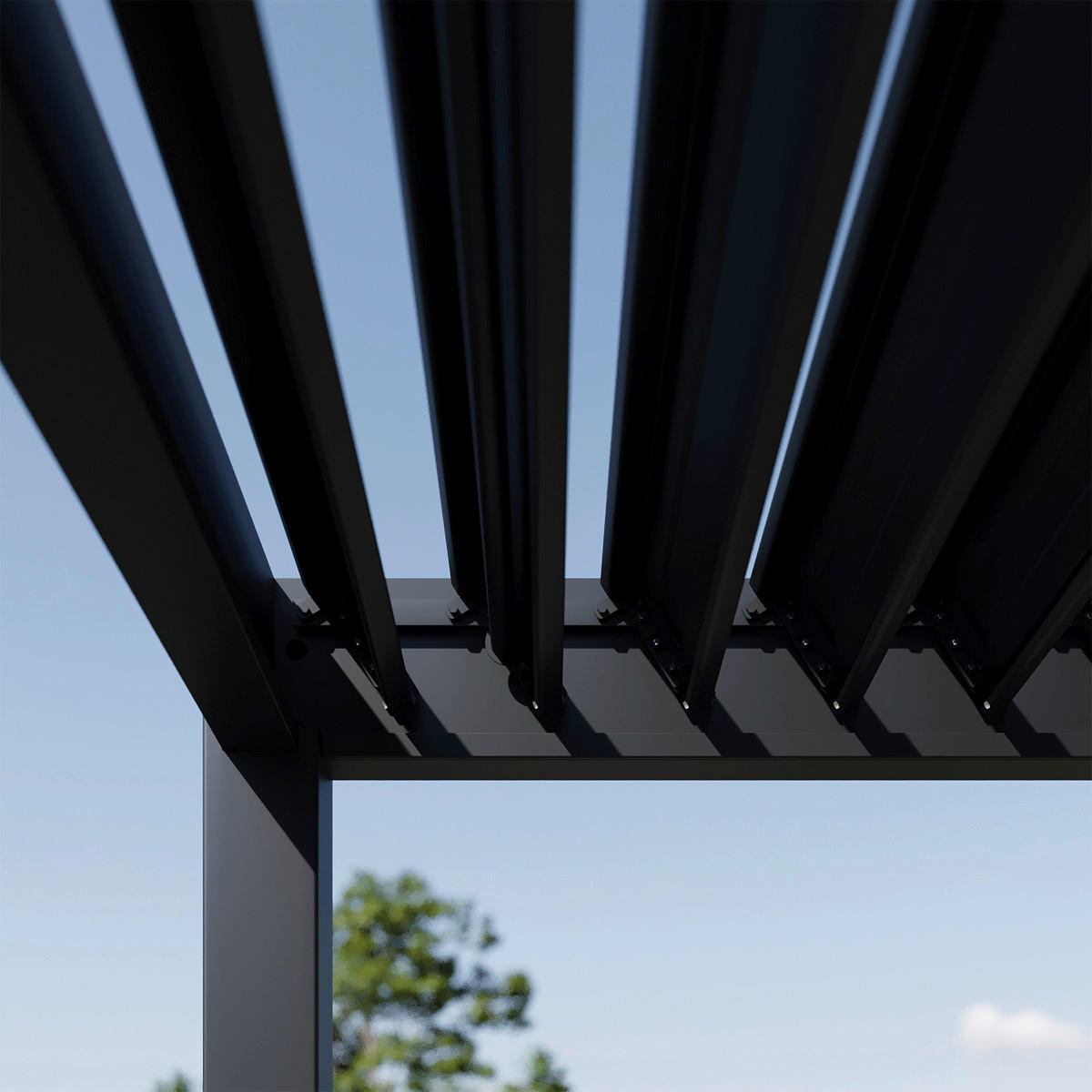 PERGOLA 300/530/255 cm Aluminium  - Graphitfarben, Basics, Metall (300/530/255cm) - Gardenson