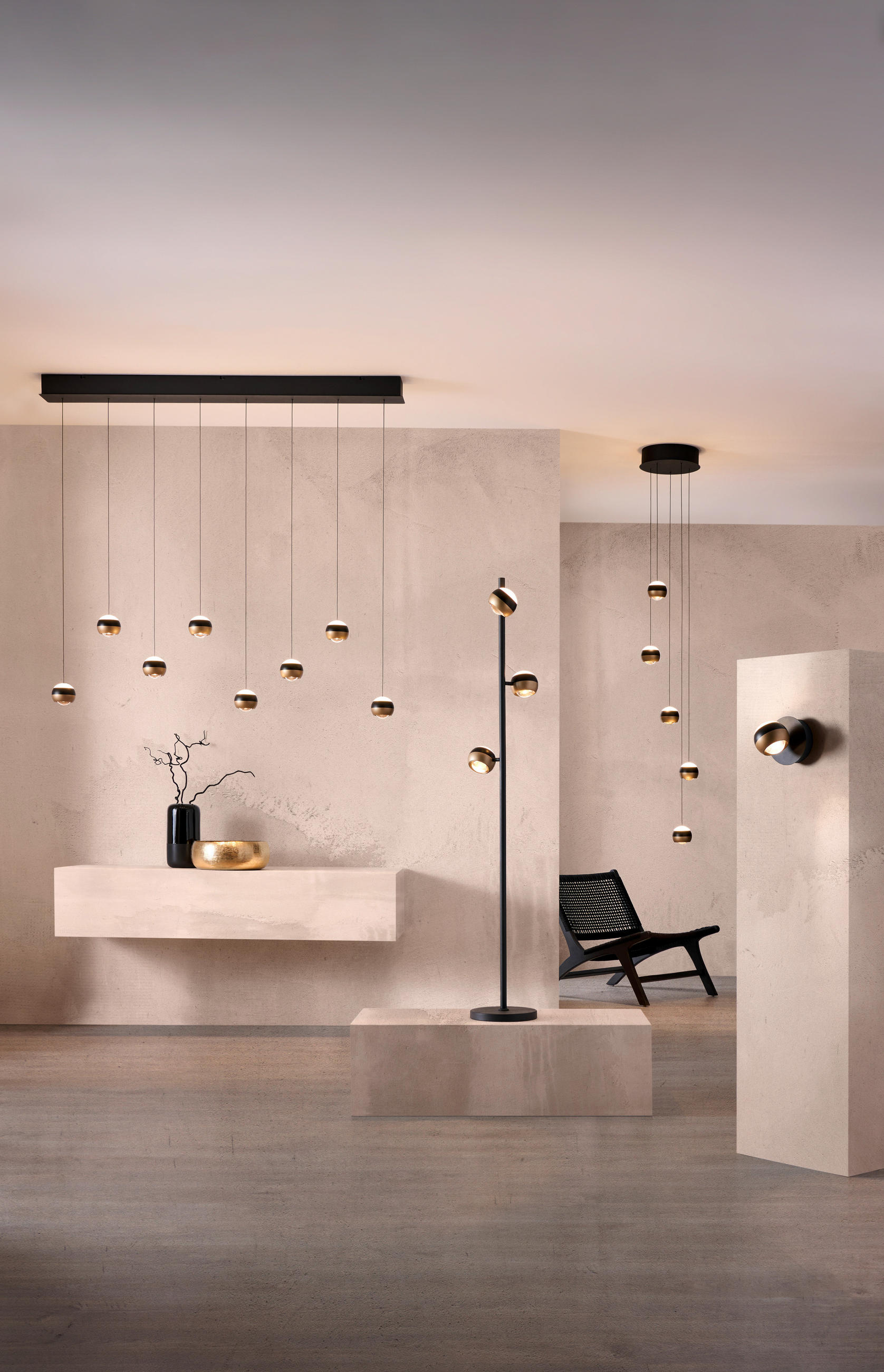 LED-HÄNGELEUCHTE 150/13/200 cm    - Schwarz, Design, Metall (150/13/200cm) - Trio Leuchten