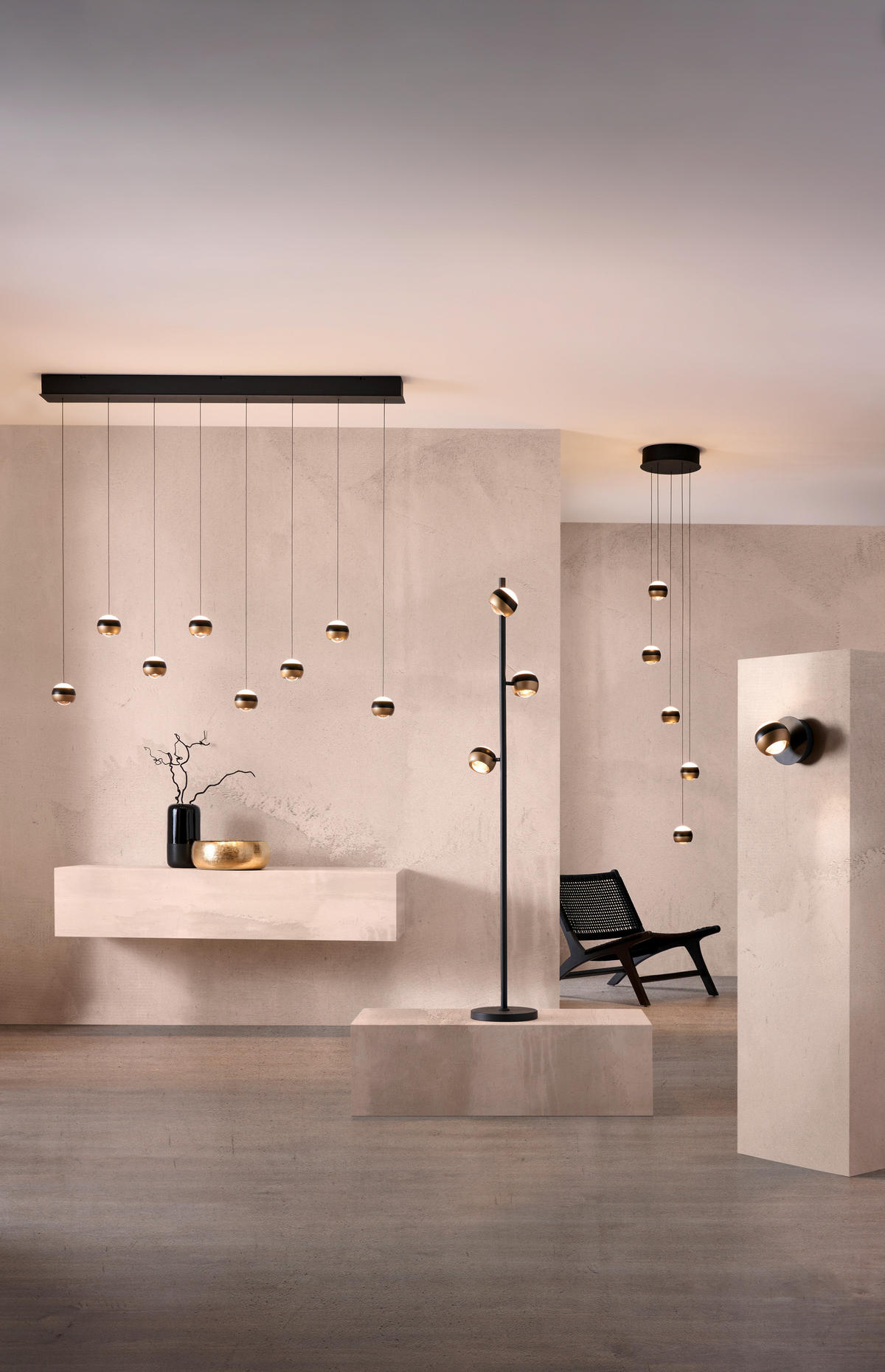LED-HÄNGELEUCHTE 150/13/200 cm    - Schwarz, Design, Metall (150/13/200cm) - Trio Leuchten