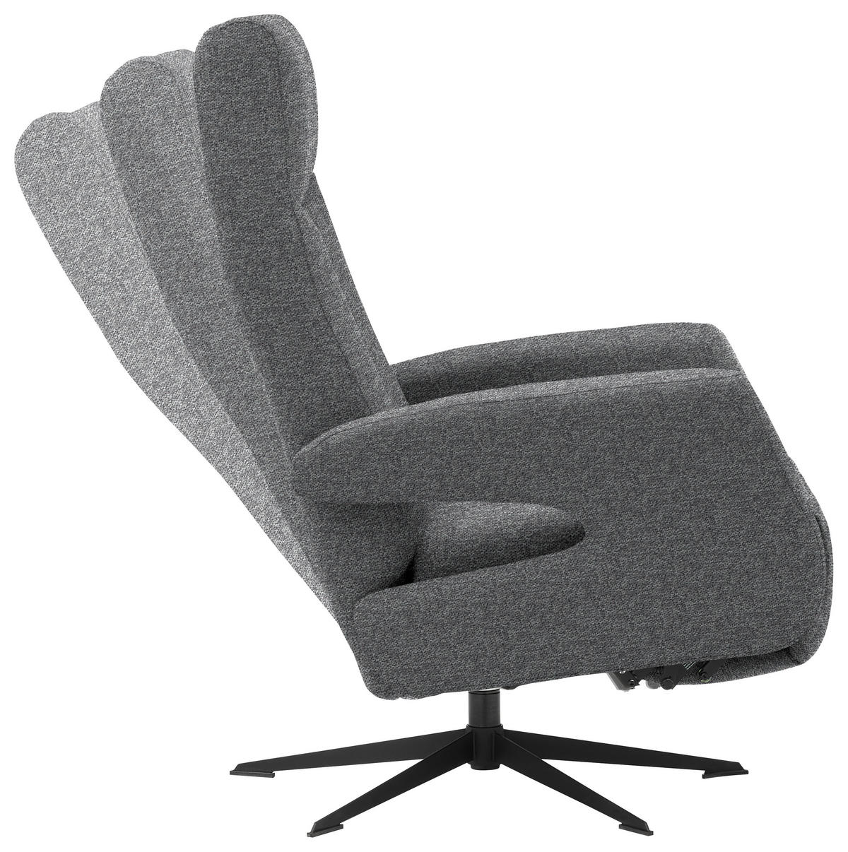 RELAXSESSEL in Textil Anthrazit  - Anthrazit/Schwarz, Design, Textil/Metall (74/105/82cm) - Welnova