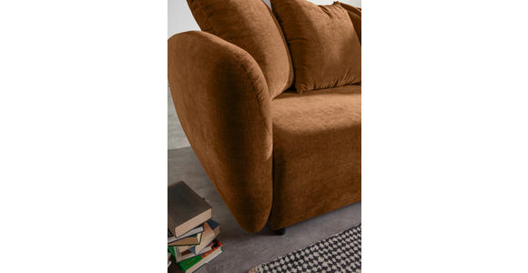 SCHLAFSOFA Flachgewebe Rostfarben - Rostfarben/Schwarz, KONVENTIONELL, Kunststoff/Textil (250/74/108cm) - Carryhome