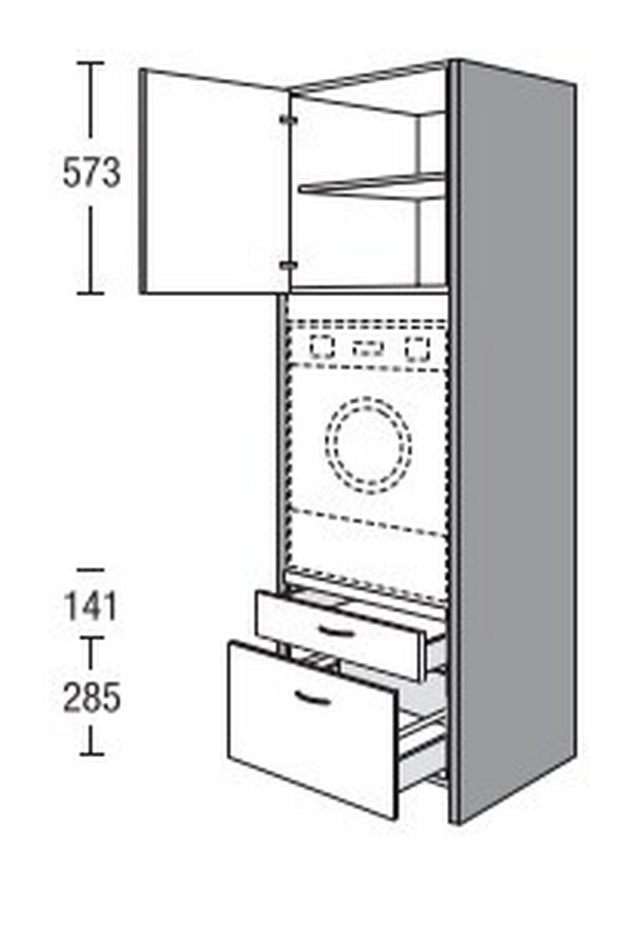 WASCHMASCHINENSCHRANK 63/206,2/68,5 cm  in Weiß  - Weiß, Basics, Holzwerkstoff (63/206,2/68,5cm) - Impuls
