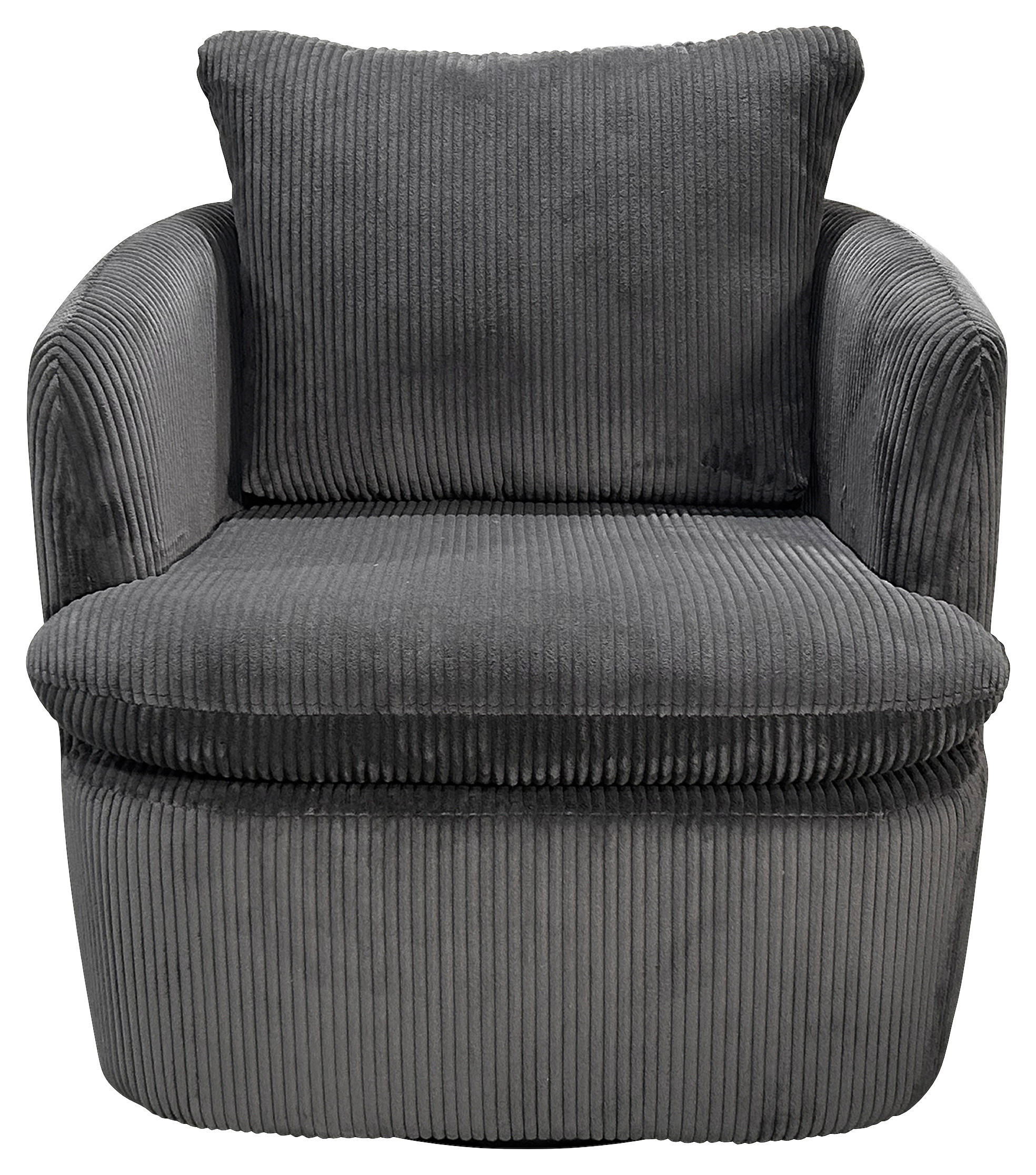 SESSEL in Cord Dunkelgrau  - Dunkelgrau, Basics, Textil (72/78/77cm) - MID.YOU