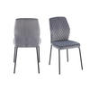 SADA STOLIČIEK 2 kus - čierna/sivá, Modern, kov/textil (46,5/92/56,5cm) - Livetastic