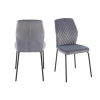 SADA STOLIČIEK 2 kus - čierna/sivá, Modern, kov/textil (46,5/92/56,5cm) - Livetastic